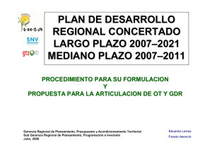 plan de desarrollo regional concertado largo plazo 2007–2021