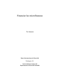 Financiar las microfinanzas