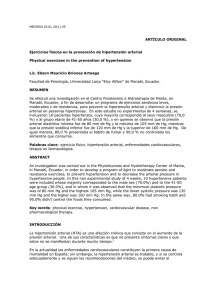 Ejercicios físicos en la prevención de hipertensión arterial