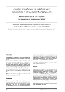 Análisis simultáneo de aflatoxinas y ocratoxina A en compost