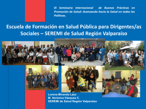 Escuela de Formación en Salud Pública para Dirigentes/as Sociales