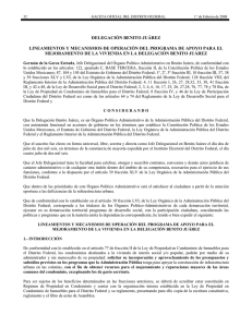 Programa de vivienda - Delegación Benito Juárez