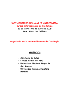XXII CONGRESO PERUANO DE CARDIOLOGIA Cursos