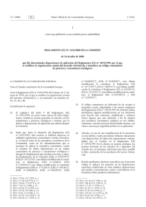 Reglamento 162200 sobre disposiciones de aplicacion