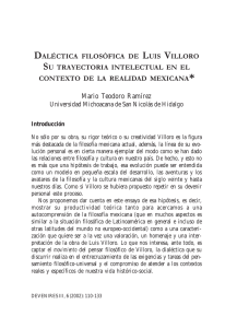 Dialéctica filosófica de Luis Villoro - Devenires