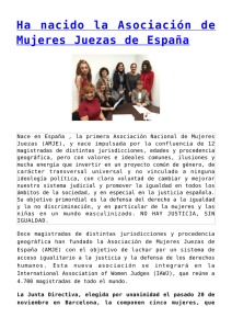 Ha nacido la Asociación de Mujeres Juezas de España