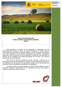 Carta de servicios del Fondo Español de Garantía Agraria