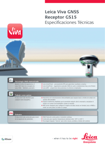 Leica Viva GNSS Receptor GS15 Especificaciones Técnicas