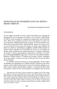 ESTRATEGIAS DE DIVERSIFICACIÓN DE MÉXICO: MEDIO ORIENTE