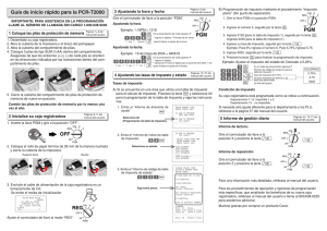 Guía de inicio rápido para la PCR-T2000 X OFF