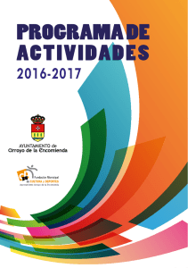 Programa de las actividades culturales y deportivas, curso 2016/2017