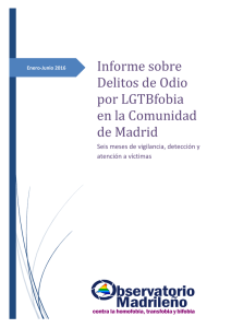 Informe sobre Delitos de Odio por LGTBfobia en la Comunidad de