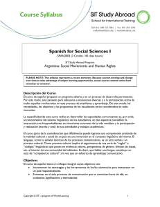 Spanish for Social Sciences I