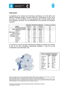 Población y migraciones en la comarca de A Coruña