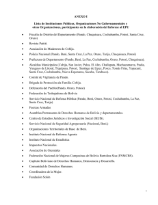 anexos del informe del estado plurinacional de bolivia al examen