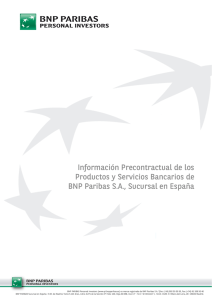 Información Precontractual - BNP Paribas Personal Investors