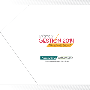 GESTION 2014 - Financiera Comultrasan