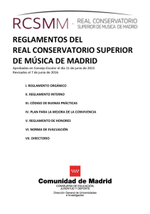 Reglamentos del Centro - Real Conservatorio Superior de Música