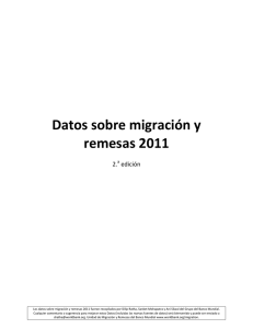 Datos sobre migración y remesas 2011