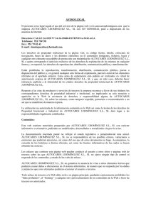 aviso legal - Autocares J Dominguez