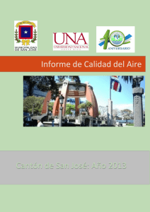 Informe de Calidad del aire de San José 2013