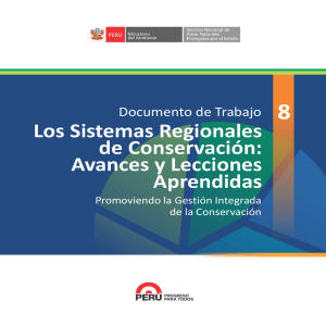 SISTEMAS REGIONALES de conservacion - SERNANP