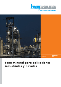 Lana Mineral para aplicaciones industriales y
