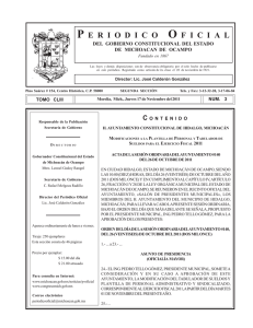 Periódico Oficial - Gobierno del Estado de Michoacán