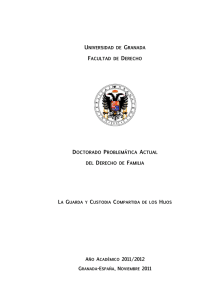 la guarda y custodia compartida de los hijos