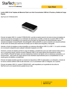 Lector USB 3.0 de Tarjetas de Memoria Flash con