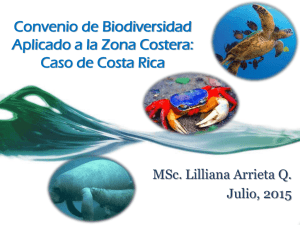 Convenio de Biodiversidad Aplicado a la Zona Costera