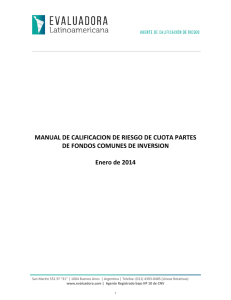 FONDOS COMUNES DE INVERSIÓN Manual de