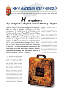 Hungaricum: algo excepcional, singular, característico