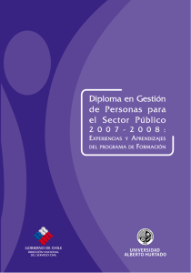 Diploma en Gestión de Personas para el sector Público 2007