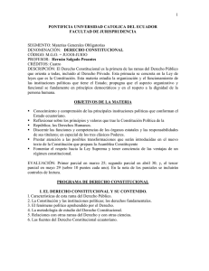 Derecho Constitucional - Pontificia Universidad Católica del Ecuador