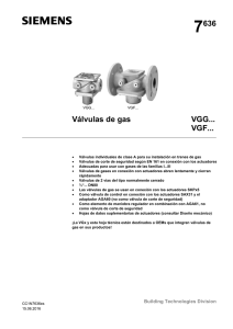 7636 Válvulas de gas VGG... VGF... VGH