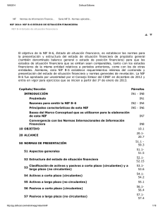 El objetivo de la NIF B-6, Estado de situación financiera