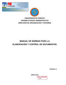 manual de normas para la elaboración y control de documentos