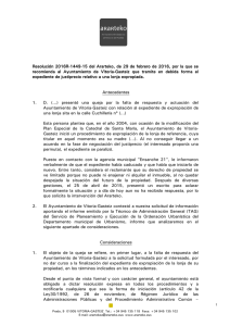 Resolución del Ararteko, de 29 de Febrero de 2016