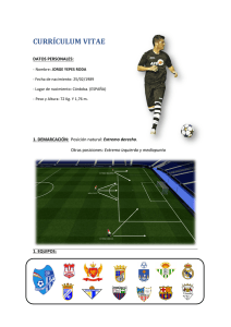 Curriculum Vitae Personal - Asociación de Futbolistas Españoles