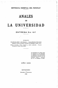 anales la universidad - Publicaciones Periódicas del Uruguay