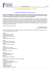 nombramientos toros 2009 - Ilustre Colegio de Veterinarios de