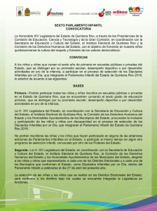 convocatoria - Poder Legislativo del Estado de Quintana Roo