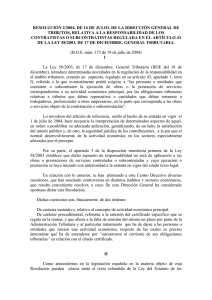 Resolución 2/2004 de Direccion General de Tributos