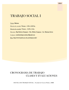 trabajo social i - Facultad de Ciencia Política y Relaciones