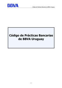 Código de Prácticas Bancarias de BBVA Uruguay