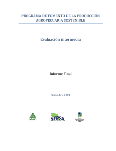 Informe final, evaluación intermedia del Programa de Fomento de la