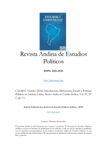 Revista Andina de Estudios Políticos
