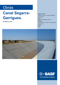 Canal Segarra- Garrigues. Obras