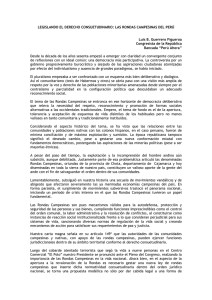 LEGISLANDO EL DERECHO CONSUETUDINARIO: LAS RONDAS